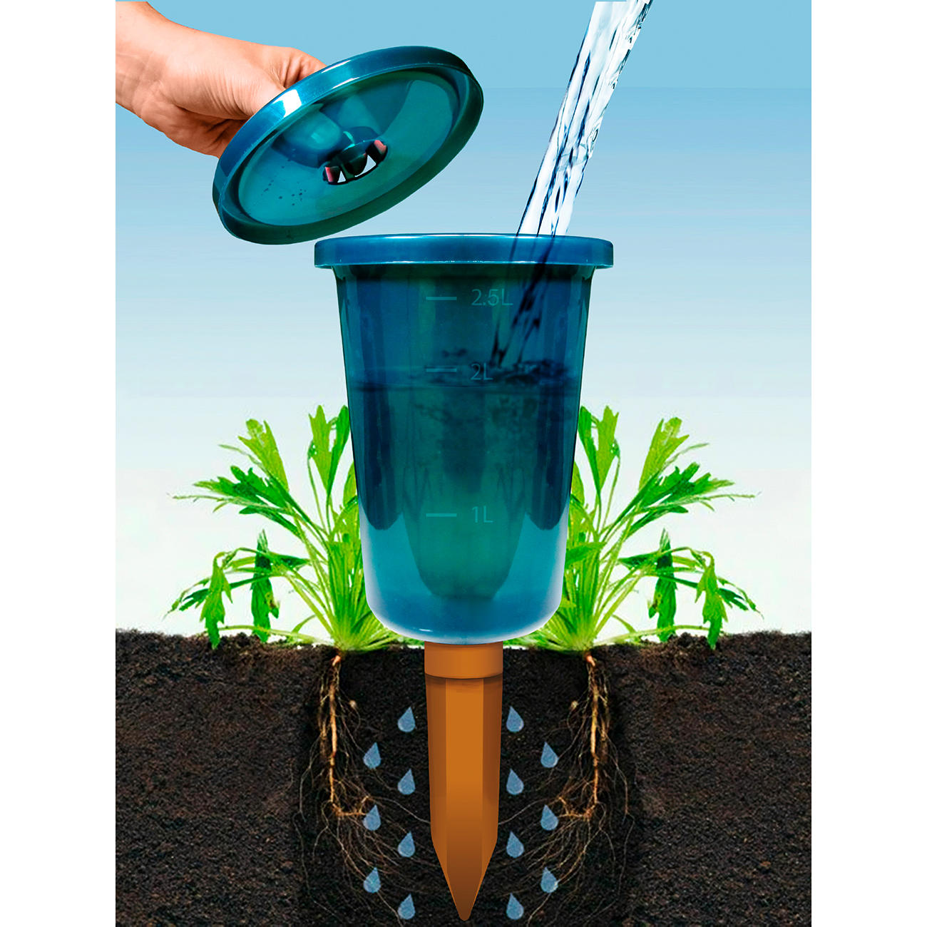 Bio Green HCP-S4 6.7 x 18.1 in. Watering System Hydro Cup - Set of 4